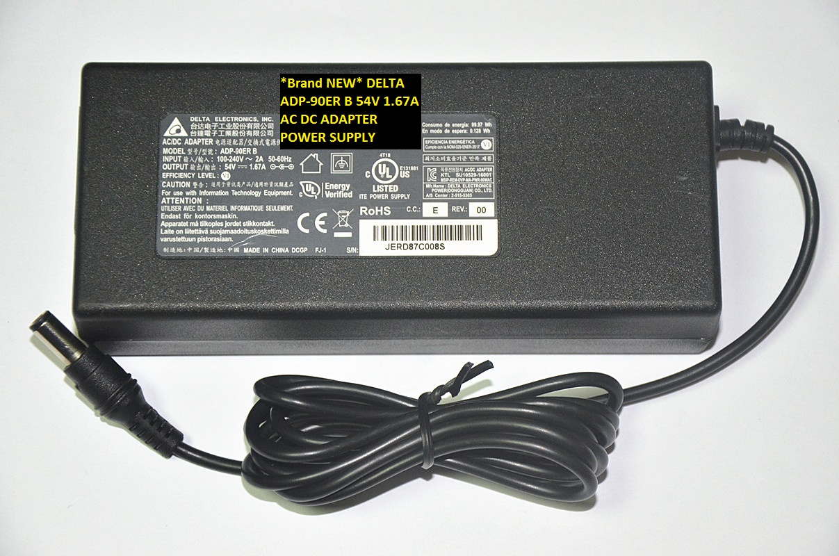 *Brand NEW* AC100-240V 54V 1.67A DELTA ADP-90ER B AC DC ADAPTER POWER SUPPLY